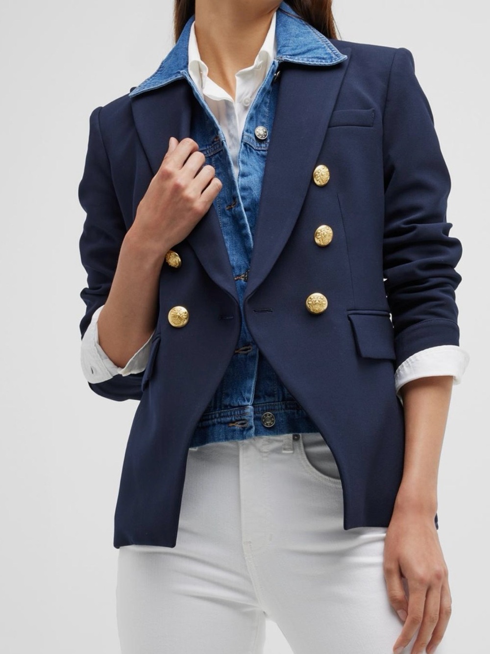 Veronica Beard Miller Dickey Jacket Navy - Size - 10